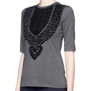 Tory Burch Estelle Velvet Frock T-Shirt